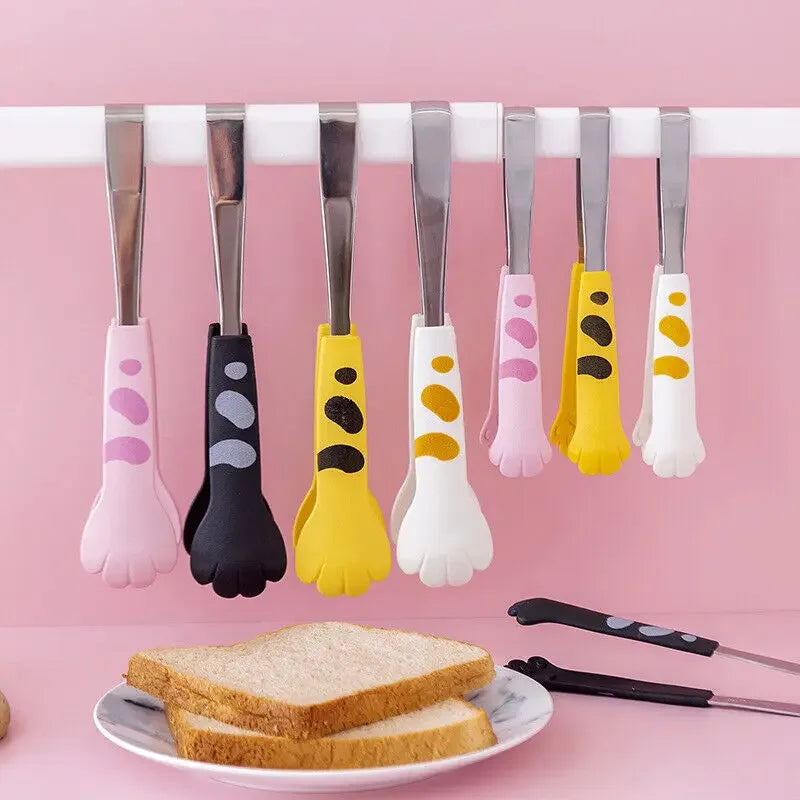 DecorBites™ Cat Paw Stainless Steel Food Tongs Kitchen Gadgets