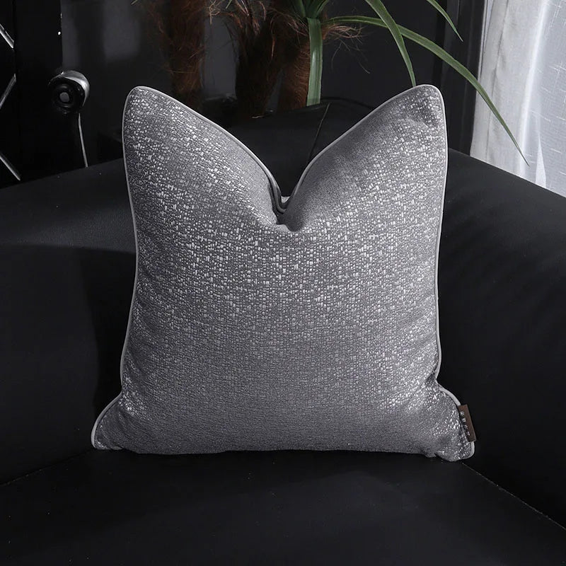 DecorBites™ Frosted Gold Satin Lumbar Pillow Covers - Luxe Sofa Cushion Cases