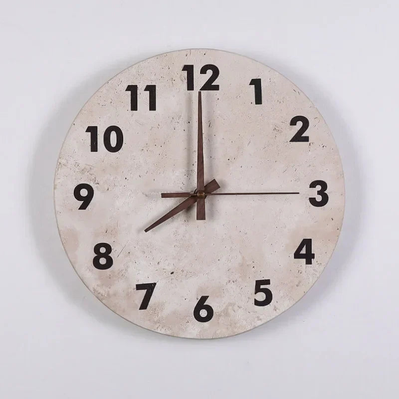 DecorBites™ LED Stone Clock Wall Lamp Sconce, Modern Nordic Yellow Cave Bathroom Mirror Light