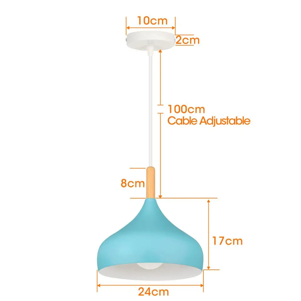 DecorBites™ Blue Nordic Pendant Lights E27 Modern Hanging Lamps for Living Dining Kitchen