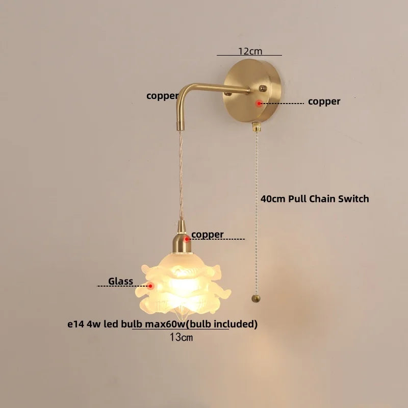 DecorBites™ LED Glass Wall Lamp Modern Bedroom Coffee Vanity Light Fixtures