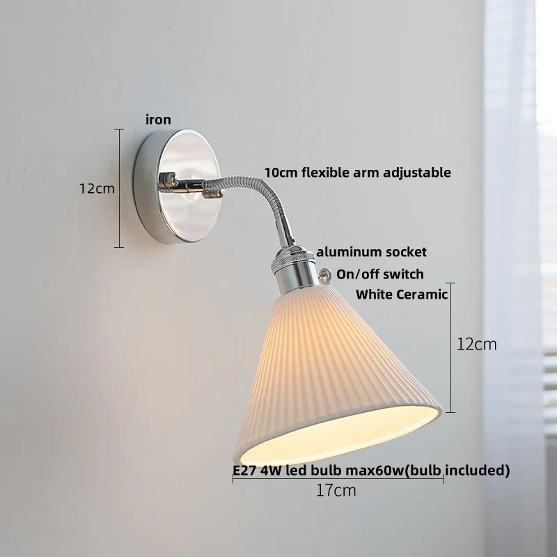 DecorBites™ LED Wall Lamp Sconce with Pull Chain Switch and Flexible Arm