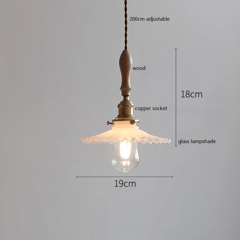 DecorBites™ Butterfly Ceramic LED Pendant Lamp with Wooden Handle for Home Decor