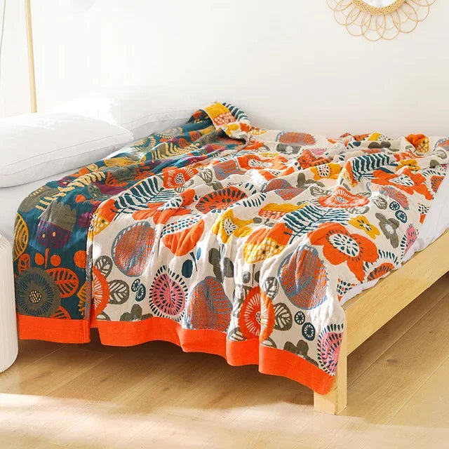 DecorBites™ Cotton Leisure Blanket: Luxury Soft Blanket for Summer, Single/Double Bedspread, Sofa Towel - Nordic Home Decor