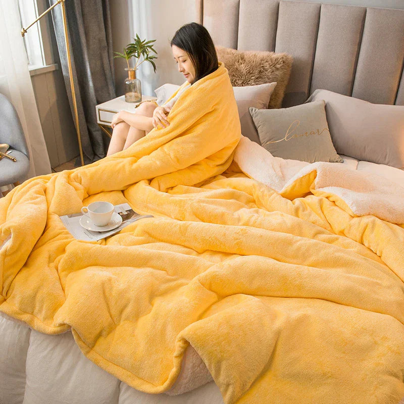 DecorBites™ Cozy Dual Use Flannel Duvet Cover - Autumn Winter Warmth Blanket Quilt