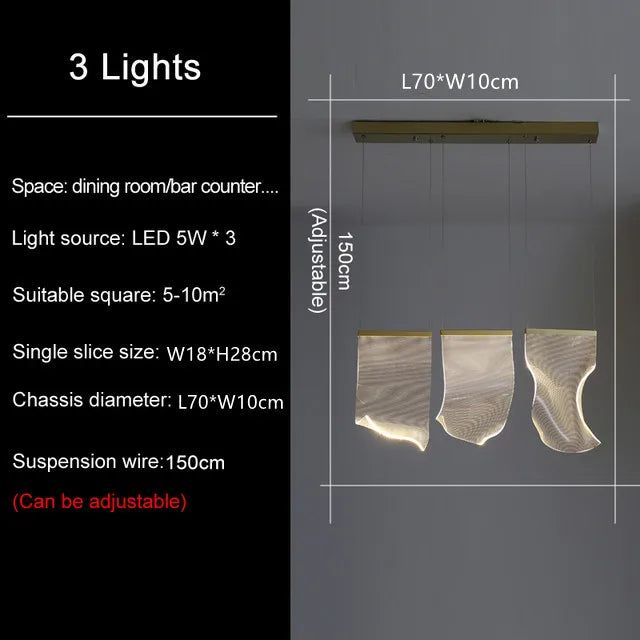 DecorBites™ LED Light Guide Ceiling Chandelier modern Novelty for Home Decor Lighting