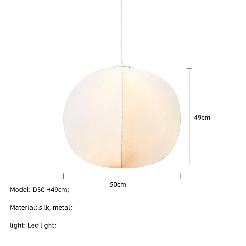 DecorBites™ Japanese Silk Pendant Lights for Wabi Sabi Nordic Chandeliers and Home Decoration