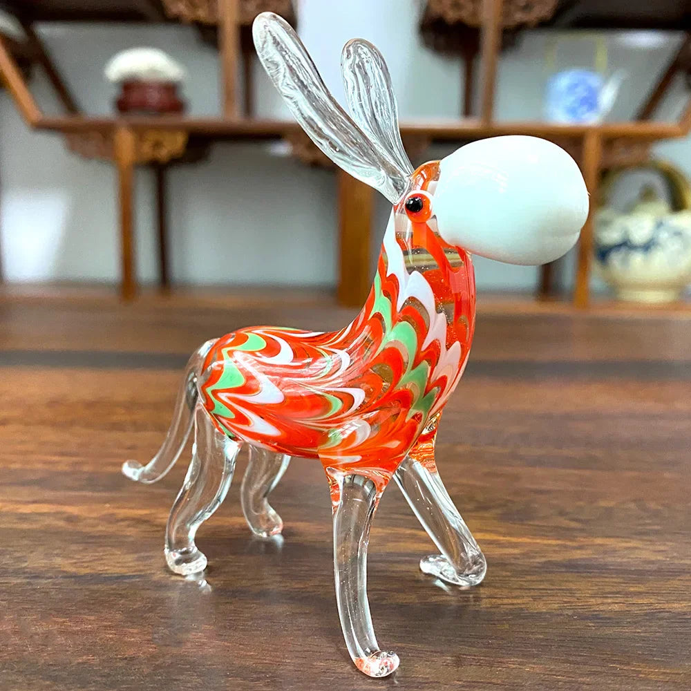 DecorBites™ Glass Animal Figurines: Hand Blown Art Collectibles for Home Decor & Gifts