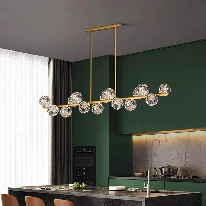 DecorBites™ Crystal Chandelier Pendant Light for Living & Dining Room Luxury Decor