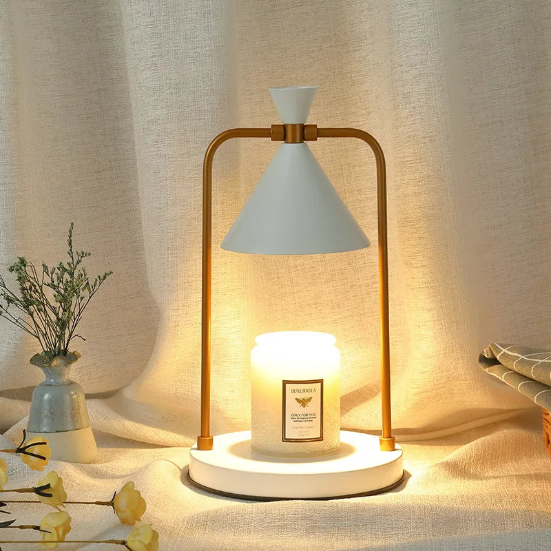 DecorBites™ Candle Warmer Lamp: Electric Dimmable Wax Melt Scented Candles - Home Decor