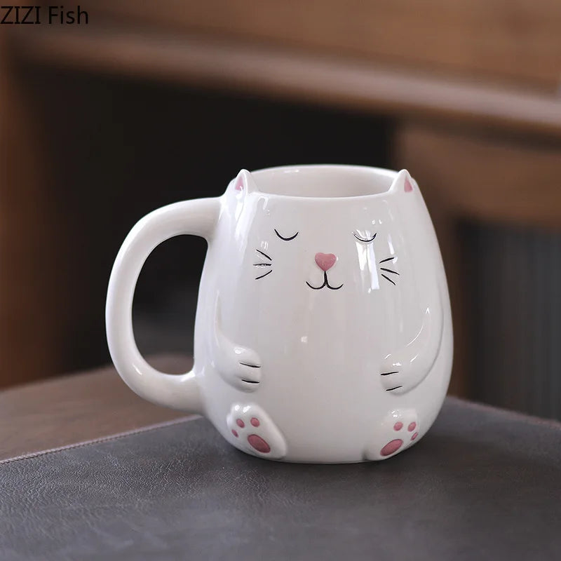 DecorBites™ Cute Cartoon Animal Ceramic Mug Kids Breakfast Cup Christmas Gift