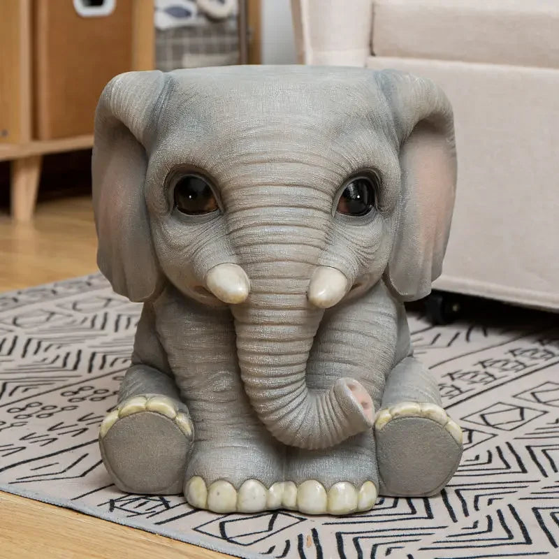 DecorBites™ Animal Resin Sculpture Footstool Seat Cartoon Statue Chair for Living Room