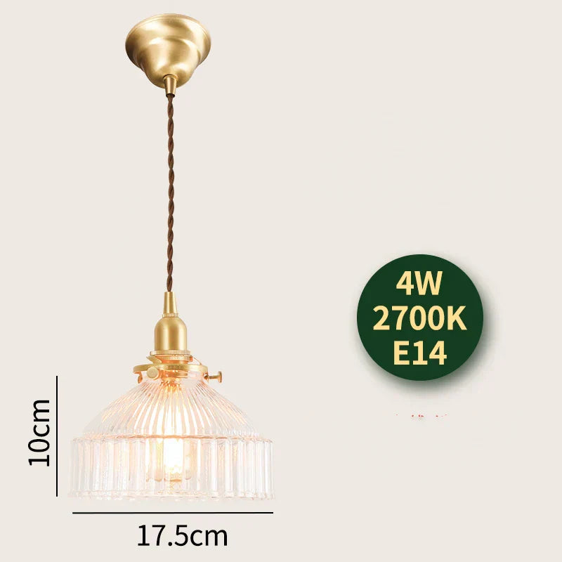 DecorBites™ Glass Lamp LED Pendant Light Fixture with Copper Socket for Nordic Modern Home Decor