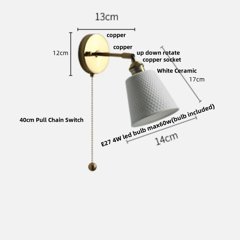 DecorBites™ Ceramic LED Wall Lights Rotatable Modern Stair Light Fixtures