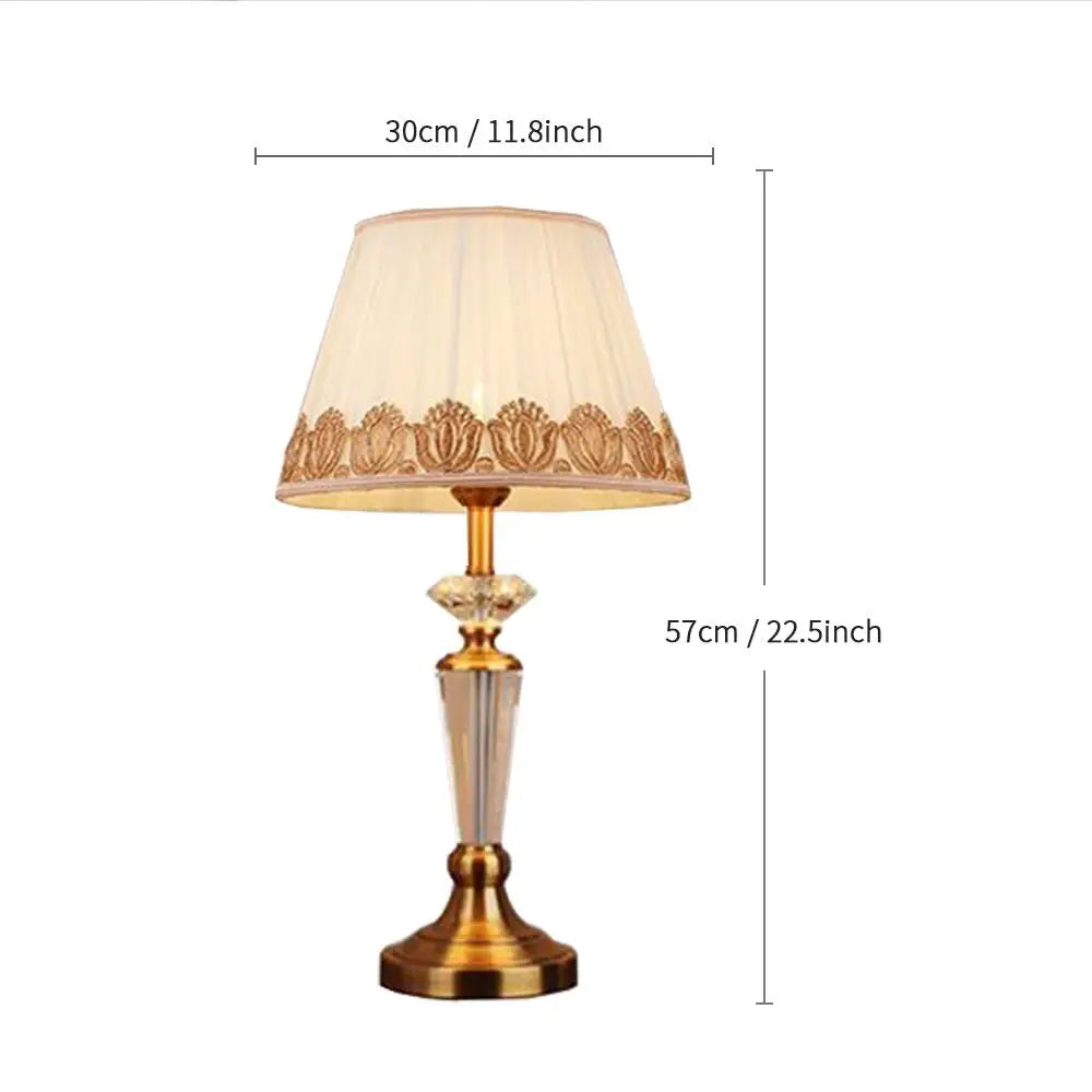 DecorBites™ Crystal Floor Lamp: European Retro Table Lamp for Home Décor, Living Room, Bedroom