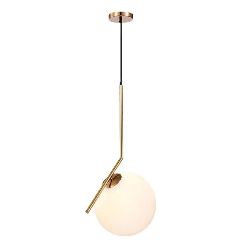DecorBites™ Glass Ball Pendant Light Fixture Iron Luminaire Chandelier