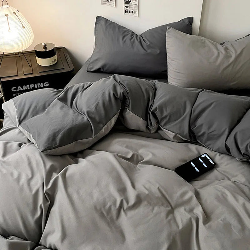 DecorBites™ Cotton Bed Sets Comforter Cover Set with Corner Ties