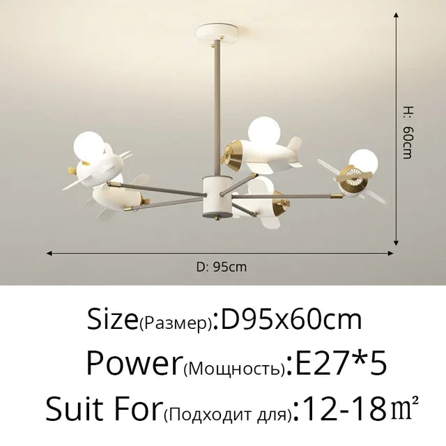 DecorBites™ Helicopter Chandeliers: Indoor Hanging Lights for Kids' Bedrooms and Living Rooms