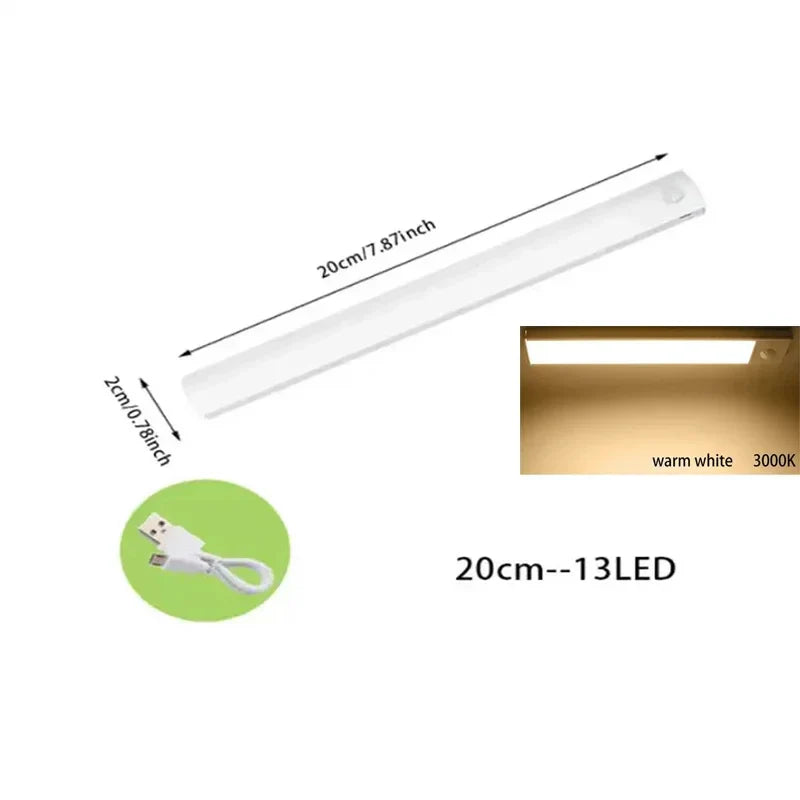 DecorBites™ LED Motion Sensor Cabinet Light: Dimmable Rechargeable Nightlight