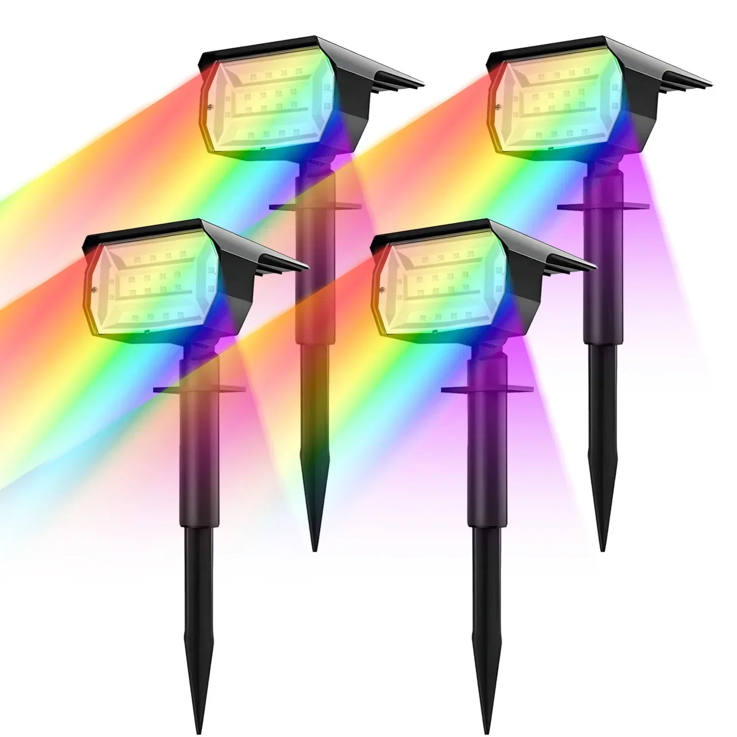 DecorBites™ 20LEDs RGB Solar Landscape Spotlights: Wireless & Waterproof Solar Wall Lamp for Patio Garden