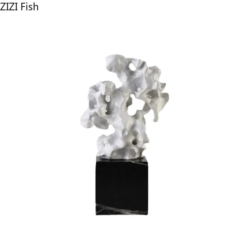 DecorBites™ Coral Creative Resin Sculpture, Modern Taihu Stone Desk Ornament for Home Decor