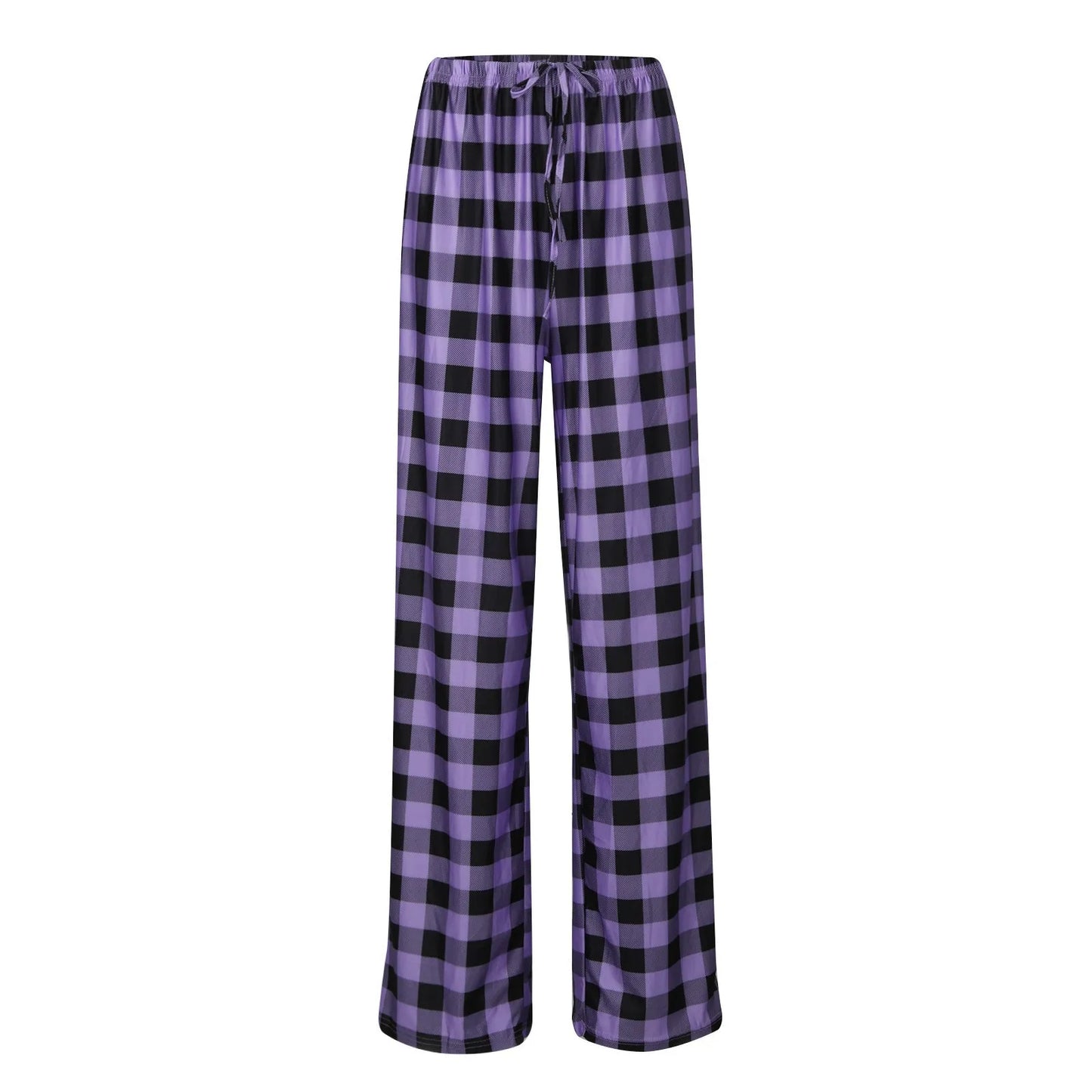 Women Christmas Pajama pants Autumn Winter Plaid Printed Pants
