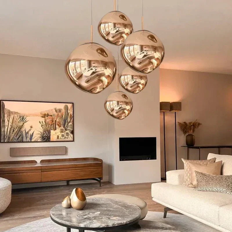 DecorBites™ Glass Lava LED Pendant Lights for Modern Living Room Bedroom Decor