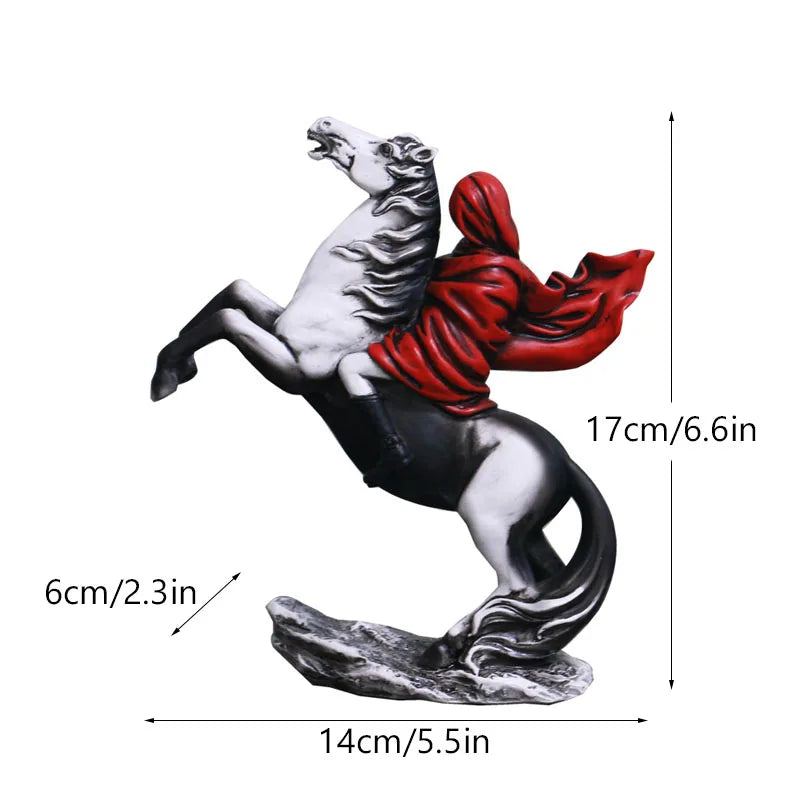 DecorBites™ Banksy Red Knight Statue: Modern Street Art Decor for Home & Office