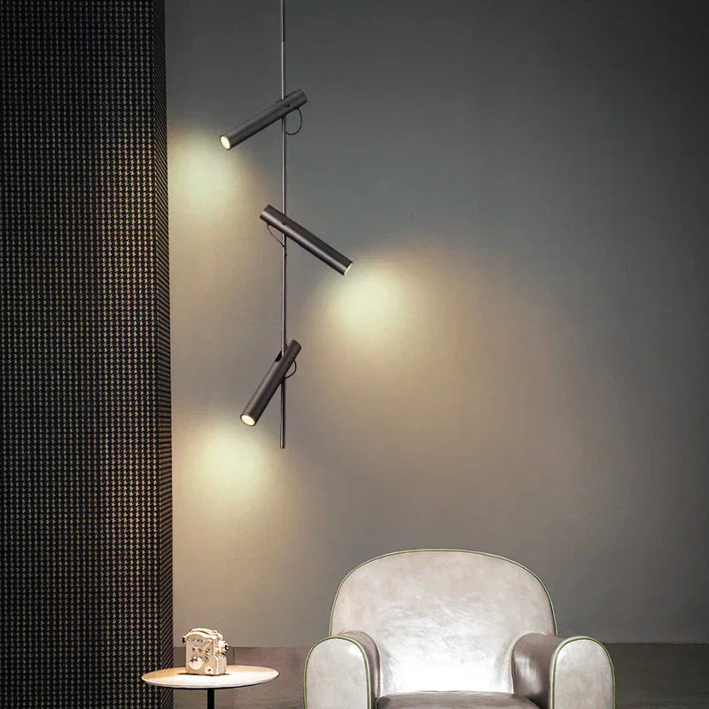 DecorBites™ Black Adjustable LED Pendant Chandelier for Bedroom, Kitchen, Living Room