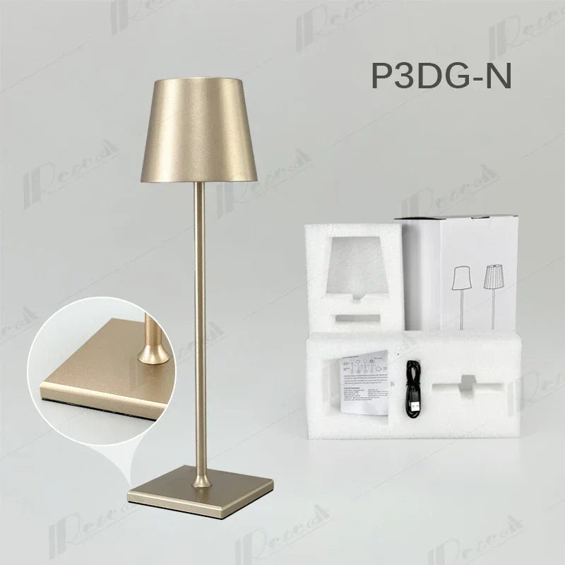 DecorBites™ Crystal LED Rechargeable Table Lamp - Elegant Cordless Hotel Restaurant Bar Light