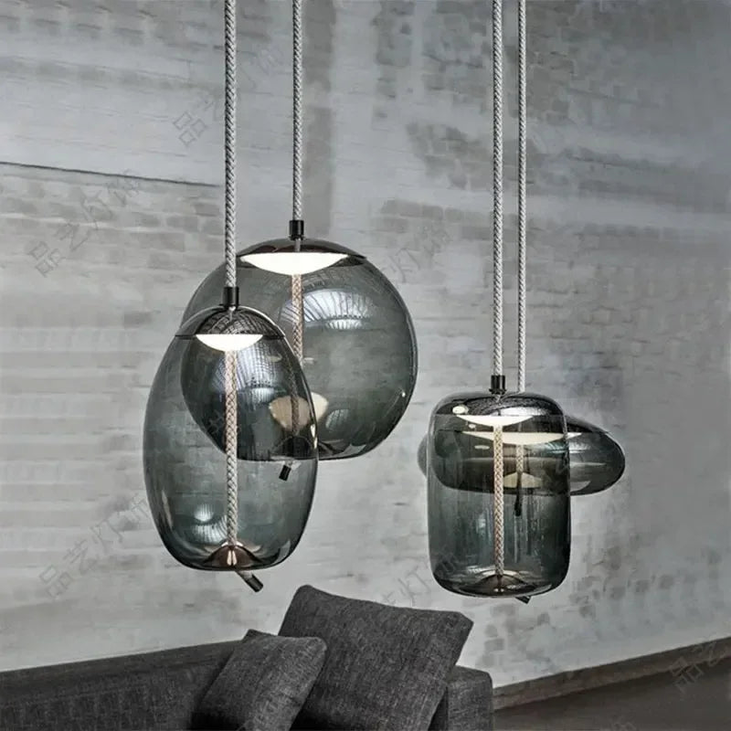 DecorBites™ Glass Knot Pendant Chandelier Light for Bedroom Kitchen Dining Room