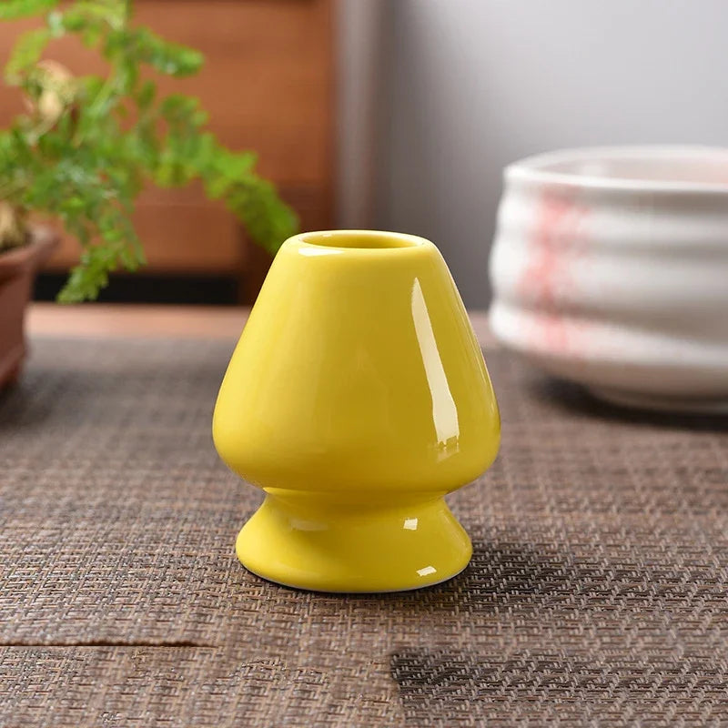 DecorBites™ Ceramic Matcha Whisk Stand & Tea Bowl Holder for Kitchen and Dining