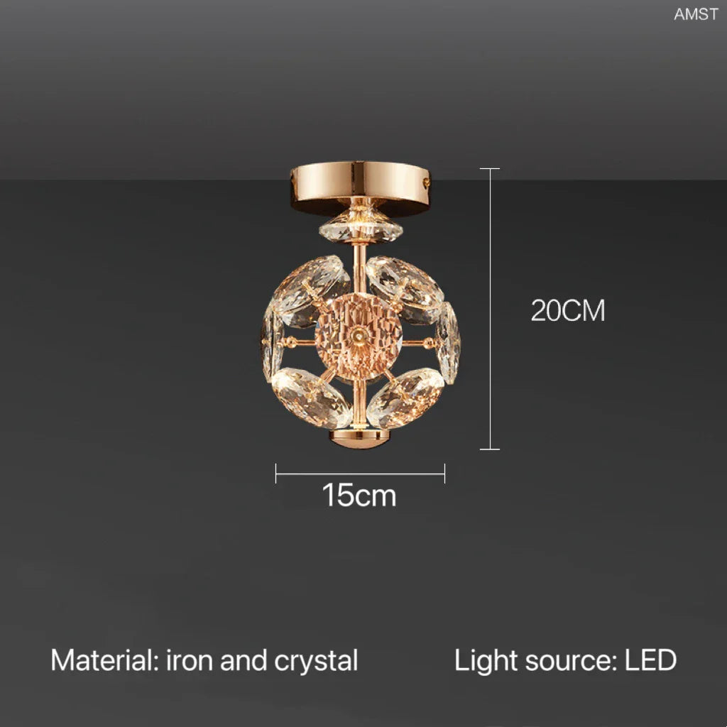 DecorBites™ Crystal Pendant Chandelier for Bedroom Bathroom Modern Decor