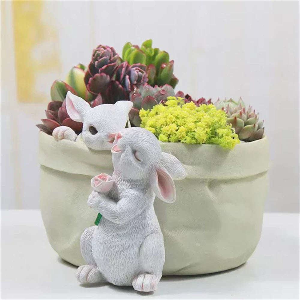 DecorBites™ Bunny Succulent Planter Pot for Garden and Patio Decor