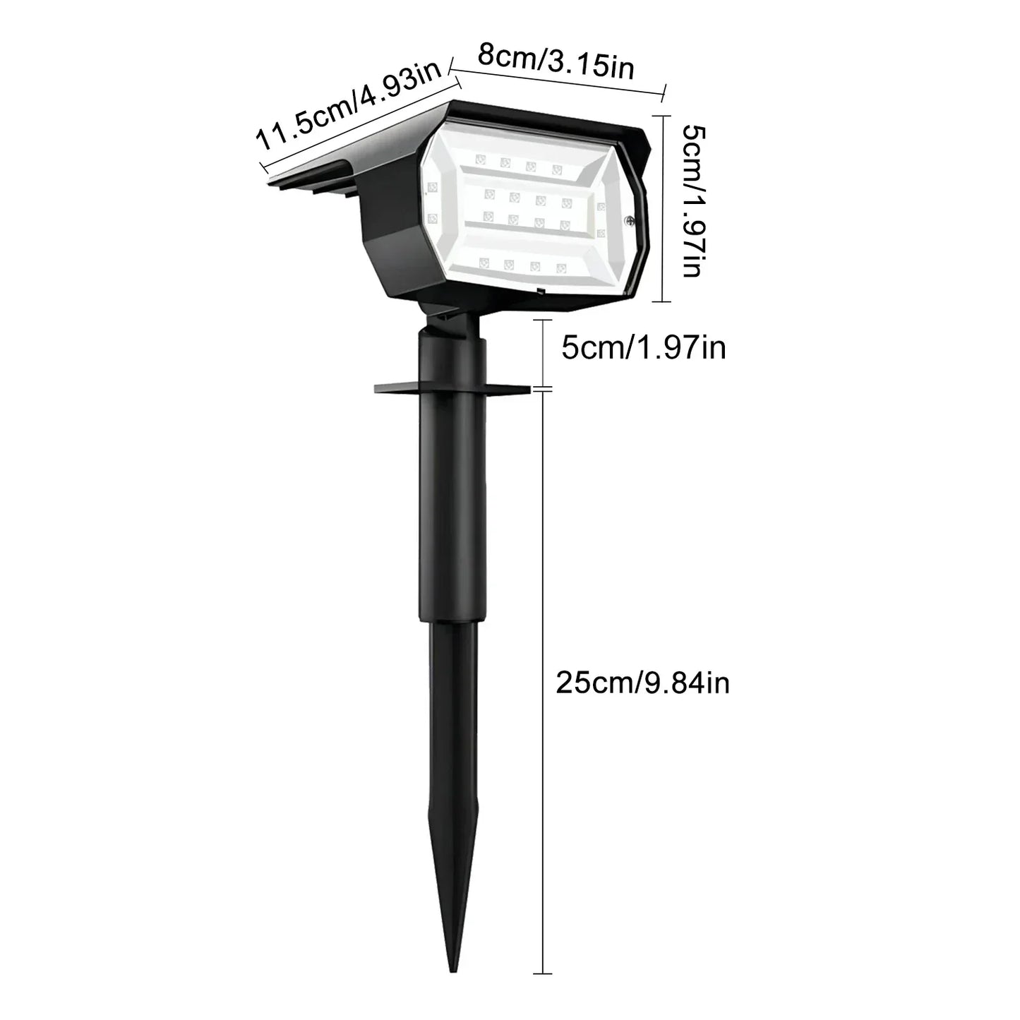 DecorBites™ 20LEDs RGB Solar Landscape Spotlights: Wireless & Waterproof Solar Wall Lamp for Patio Garden
