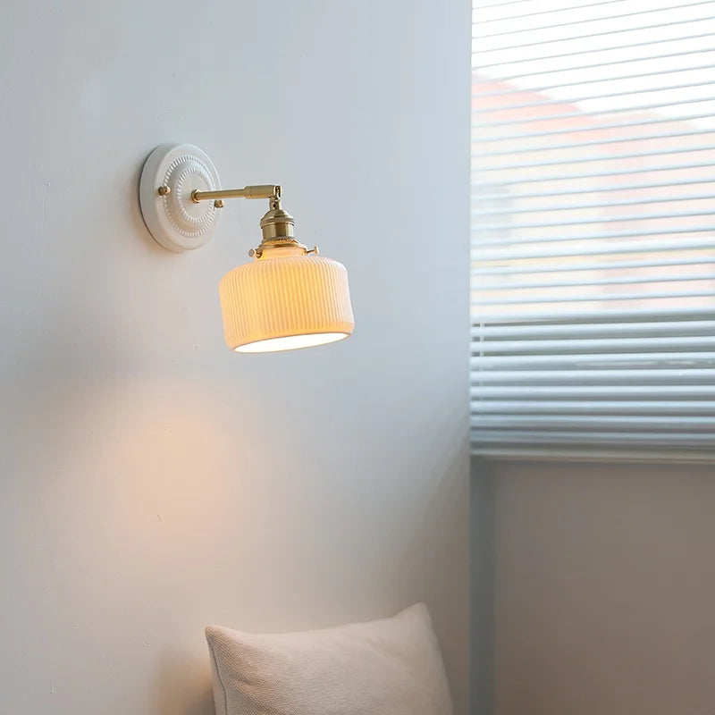 DecorBites™ Ceramic LED Wall Lamp Bedroom Kitchen Bathroom Mirror Bedside Stair Light