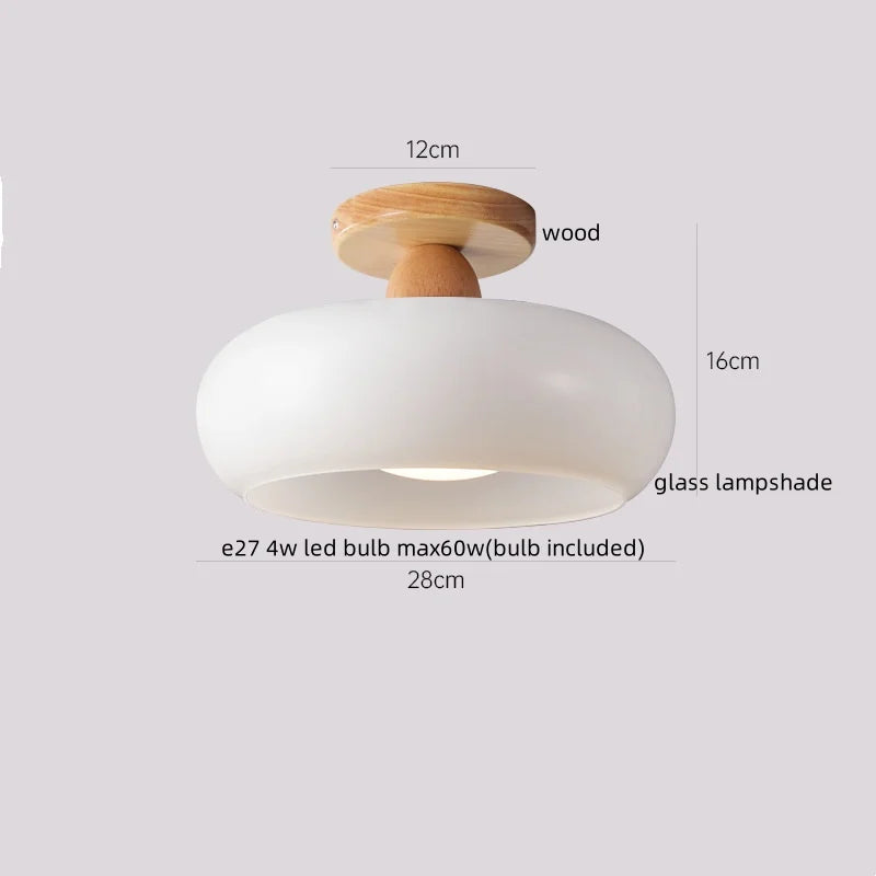 DecorBites™ LED Wicker Wood Ceiling Lights Modern Style Hallway Nordic Luminaria