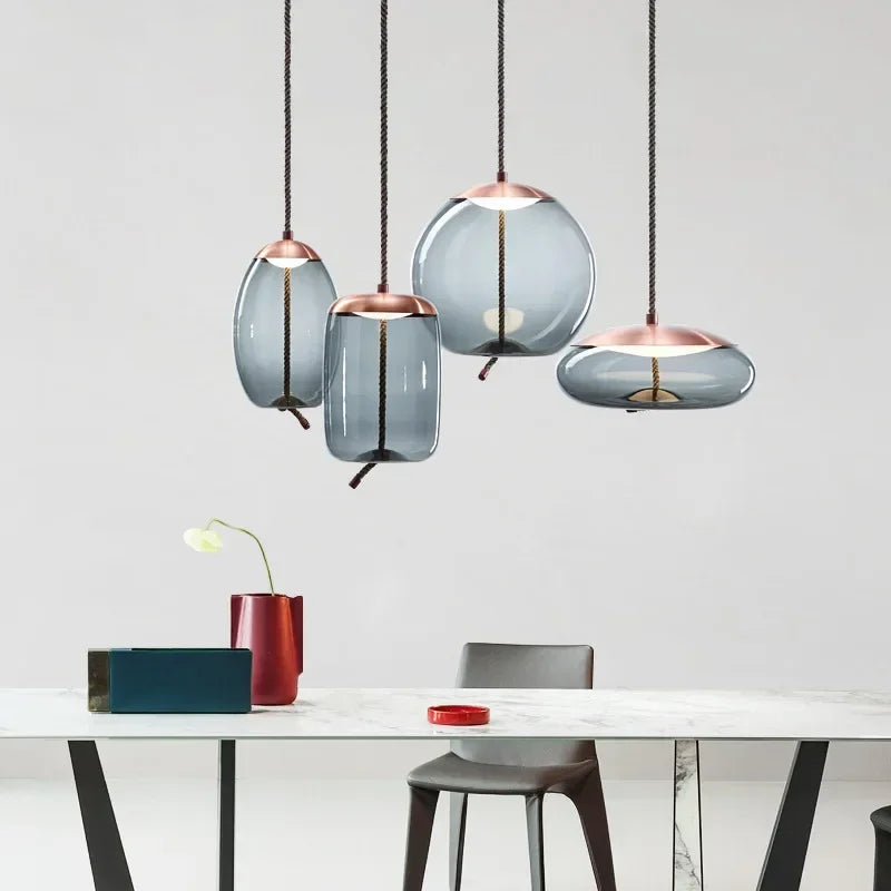 DecorBites™ Glass Knot Pendant Chandelier Light for Bedroom Kitchen Dining Room