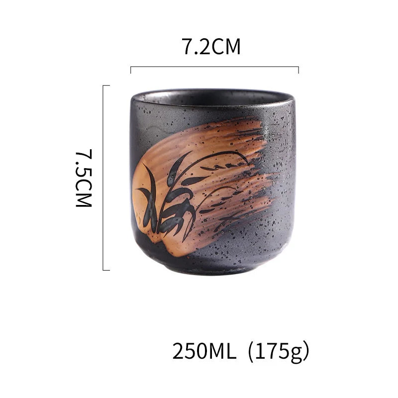 DecorBites™ Coarse Ceramic Tea Cup Set - 250ml Originality Coffee Mug