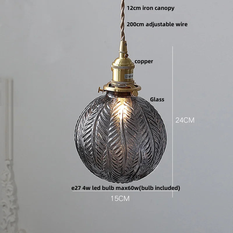 DecorBites™ Clear Glass LED Pendant Lamp for Dining Coffee Restaurantr Aisle - Modern Nordic Design