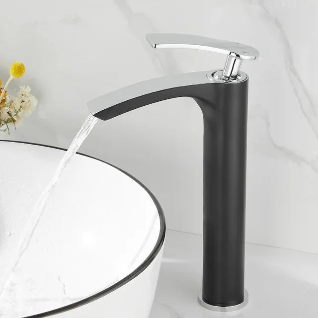 DecorBites™ Brass Bathroom Basin Faucet Cold Hot Water Mixer Sink Tap Deck Mounted