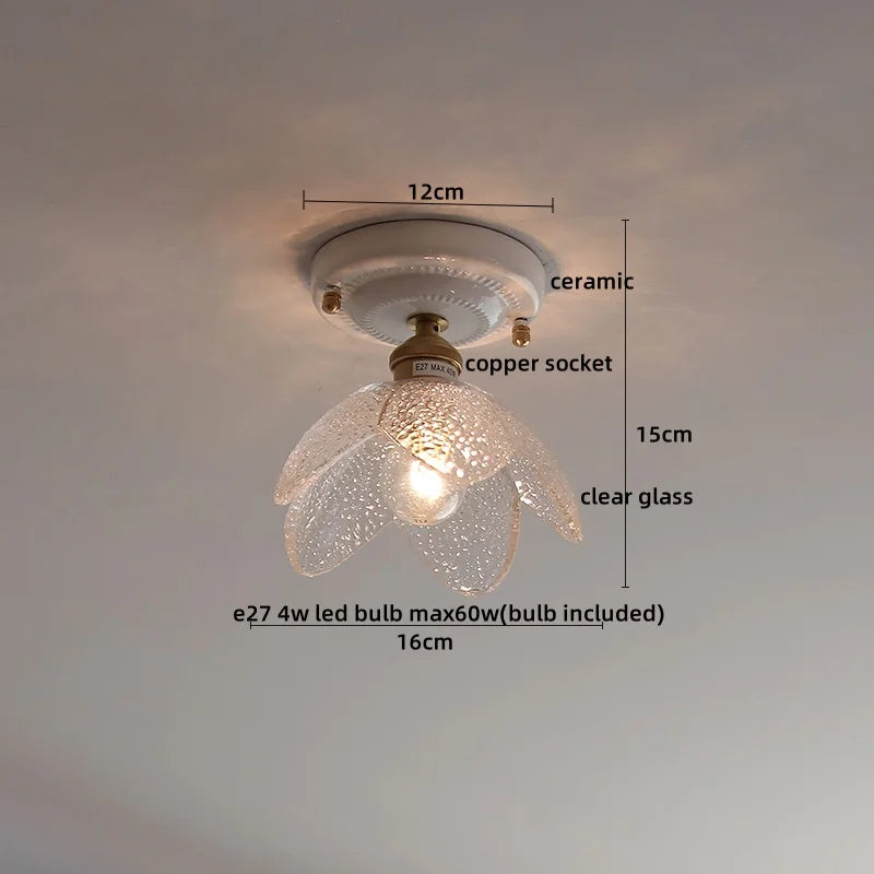 DecorBites™ Ceramic LED Ceiling Light Creamy White Nordic Indoor Lighting Fixture