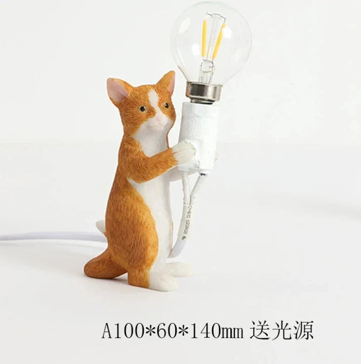 DecorBites™ Cat Resin Table Lamp for Children's Bedroom and Home Decor