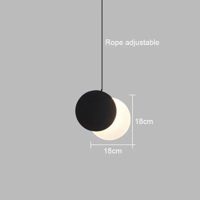 DecorBites™ Crescent Moon LED Pendant Chandelier for Modern Minimalist Decor