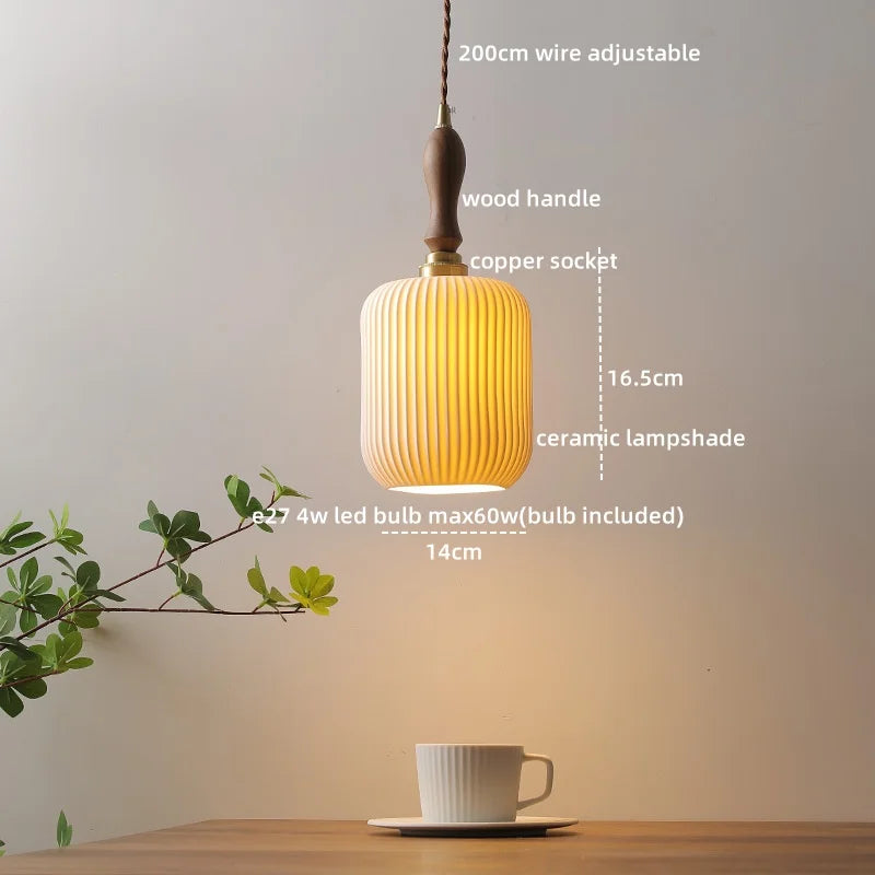 DecorBites™ Ceramic LED Pendant Light Nordic Modern Hanging Lamp for Home Decor