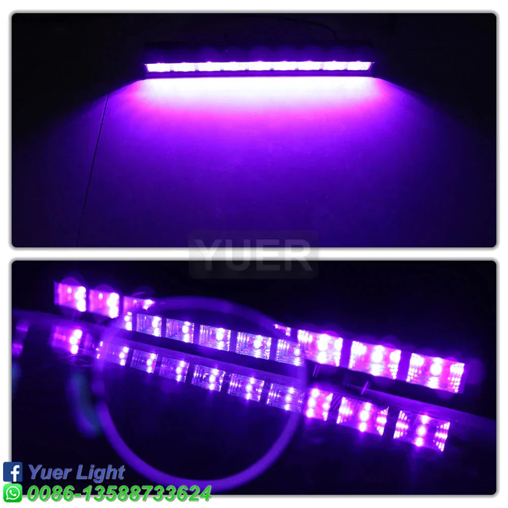 DecorBites™ 9X2w UV LED Disco Party Bar Lights for Indoor DJ, Flat Dyeing Aluminum UV Disinfection