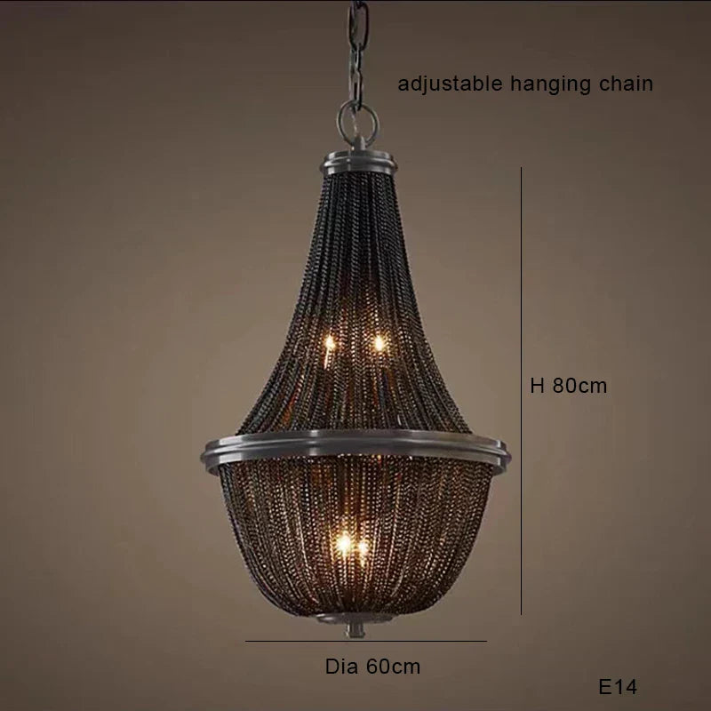 DecorBites™ Black Tassel Ceiling Chandelier: Designer Dimmable Home Decor for Living Room