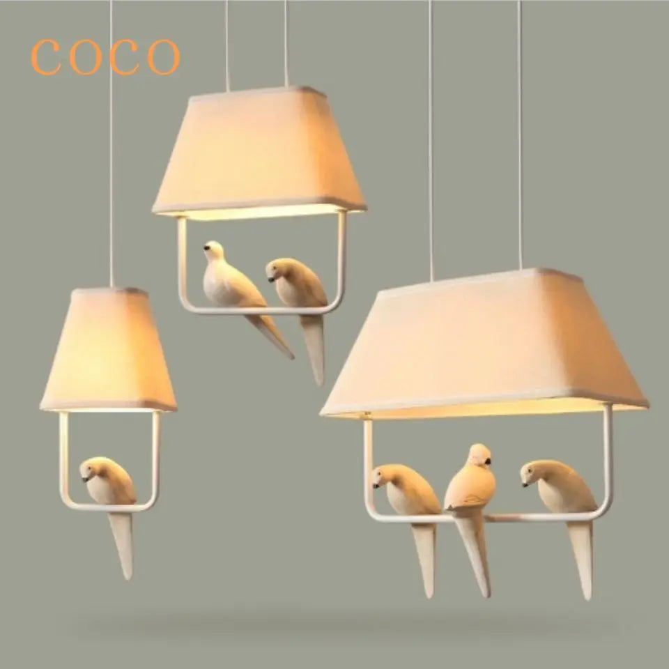 DecorBites™ Bird Cloth Chandelier Ceiling Light - Creative Pendant, Dining Room & Home Decor