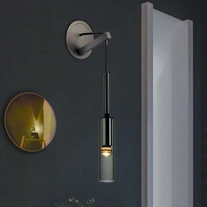 DecorBites™ Elegant Crystal Wall Sconce for Bedroom Living Room TV Background