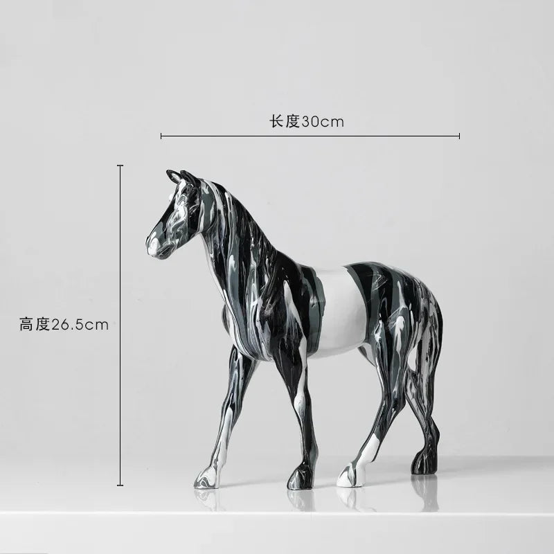 DecorBites™ Animal Resin Statue Collection: Abstract Horse Cow French Bullfighting Dog Sculpture